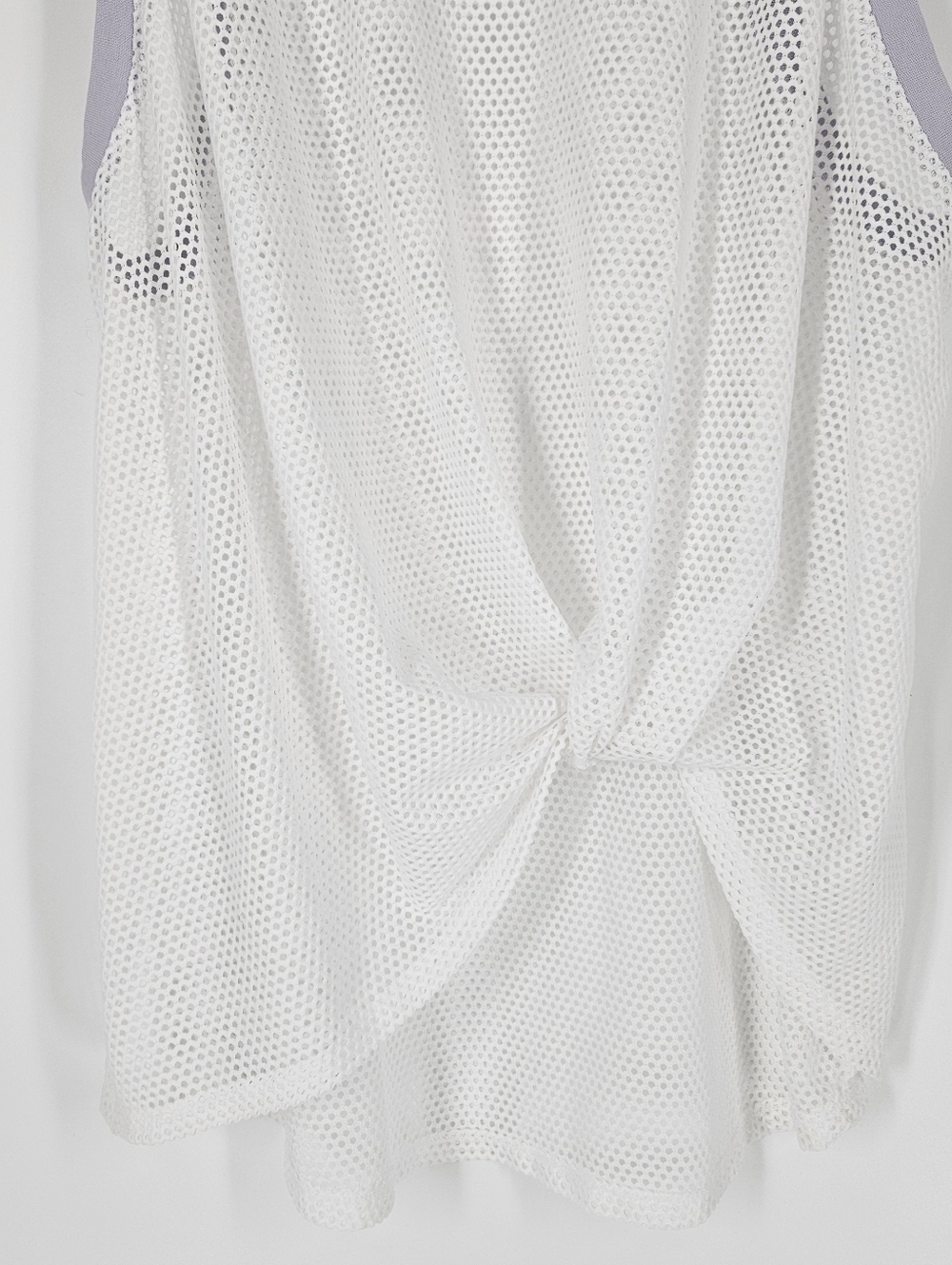 Nylora Mesh Ringer Knot Front Tank Top - Picture 6 of 14